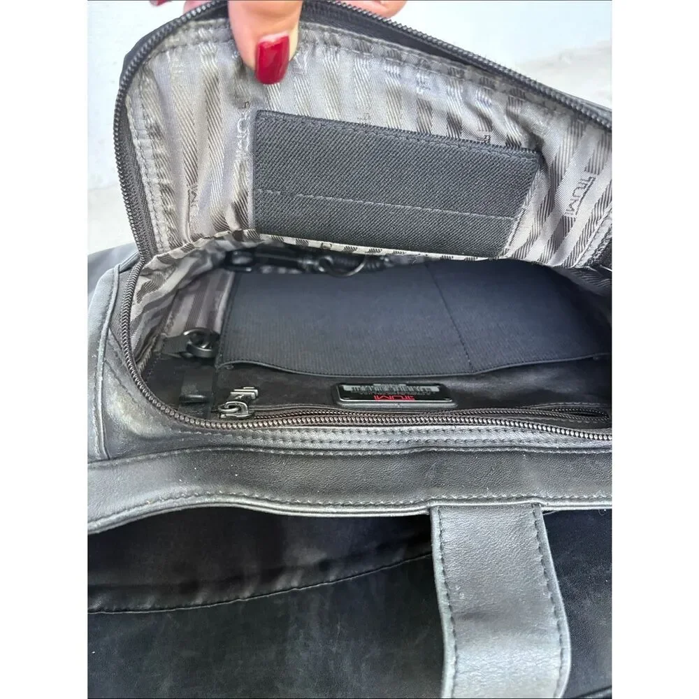 Tumi Alpha Napa leather expandable briefcase